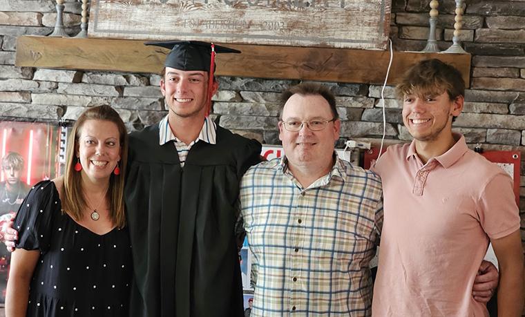 Scott Montgomery and his family pose for a graduation picture. Photo courtesy of Scott Montgomery.